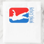 Wing Chun Fighter - IP Man Linage Rechteckiger Aufkleber (Tasche)