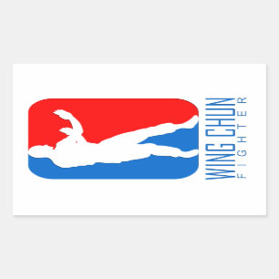 Wing Chun Fighter - IP Man Linage Rechteckiger Aufkleber