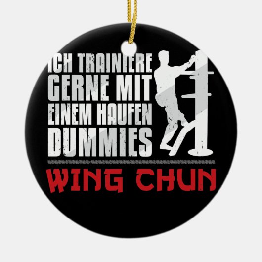Wing Chun Holzpuppe Haufen Dummies Martial Arts Keramik Ornament (Vorne)