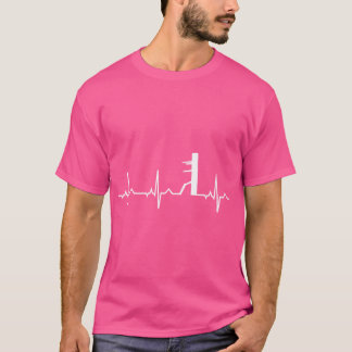 Wing Chun I Ecg Martial Arts Heartbeat Holzdum T-Shirt