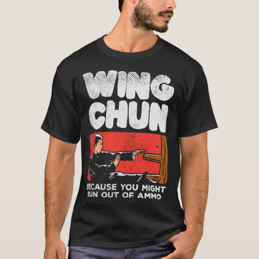 Wing Chun kämpfter chinesischer Kampfkunst Funny Z T-Shirt (Vorderseite)