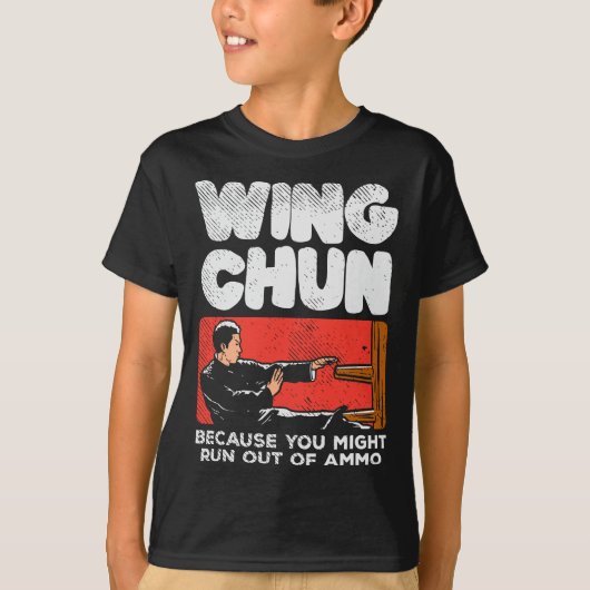 Wing Chun kämpfter chinesischer Kampfkunst Funny Z T-Shirt (Vorderseite)