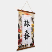 Wing Chun Kanji Wandteppich Mit Holzrahmen (Gewinkelt)