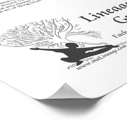 Wing Chun Kung Fu Lineage Tree - IP Man Poster (Ecke)