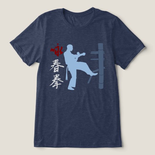 Wing Chun Kung Fu Tri-Blend T-Shirt Shirt (Design Vorderseite)