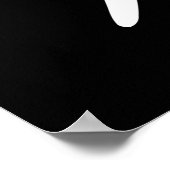 Wing Chun Long Pole Weiße Chinesische Kalligraphie Poster (Ecke)