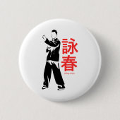 Wing Chun Martial Arts Kung Fu Button (Vorderseite)