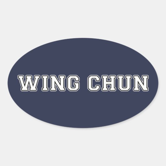 Wing Chun Ovaler Aufkleber (Vorderseite)