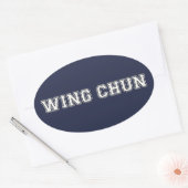Wing Chun Ovaler Aufkleber (Umschlag)