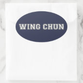 Wing Chun Ovaler Aufkleber (Tasche)