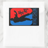 Wing Chun "Practitioner" Emblem Rechteckiger Aufkleber (Tasche)