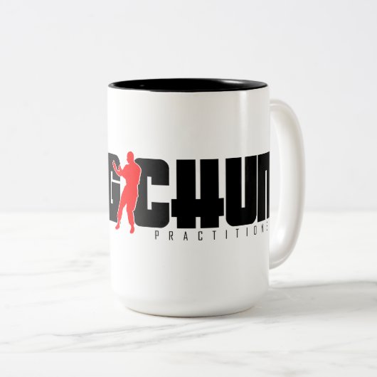 Wing Chun Practitioner Zweifarbige Tasse (VorderseiteRechts)