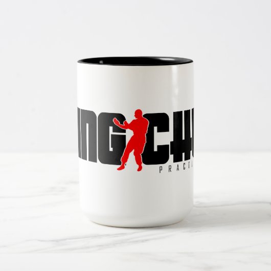 Wing Chun Practitioner Zweifarbige Tasse (Mittel)