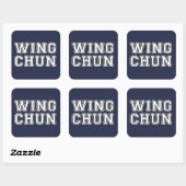 Wing Chun Quadratischer Aufkleber (Blatt)
