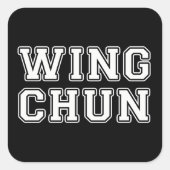 Wing Chun Quadratischer Aufkleber (Vorderseite)