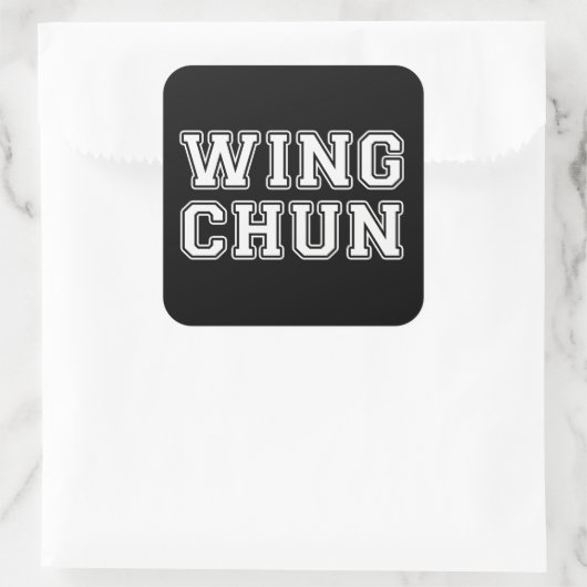 Wing Chun Quadratischer Aufkleber (Tasche)