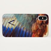WING FEATHERS OF THE EUROPEAN ROLLER MONOGRAM Case-Mate iPhone HÜLLE (Rückseite (Horizontal))