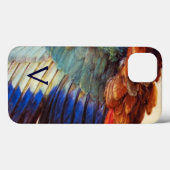 WING FEATHERS OF THE EUROPEAN ROLLER MONOGRAM Case-Mate iPhone HÜLLE (Rückseite (Horizontal))