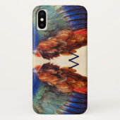 WING FEATHERS OF THE EUROPEAN ROLLER MONOGRAM Case-Mate iPhone HÜLLE (Rückseite)
