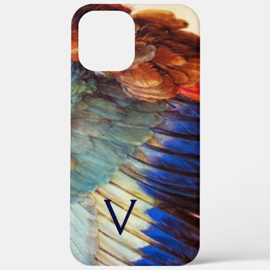 WING FEATHERS OF THE EUROPEAN ROLLER MONOGRAM Case-Mate iPhone HÜLLE (Rückseite)