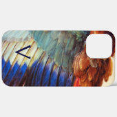 WING FEATHERS OF THE EUROPEAN ROLLER MONOGRAM Case-Mate iPhone HÜLLE (Hinten (horizontal))