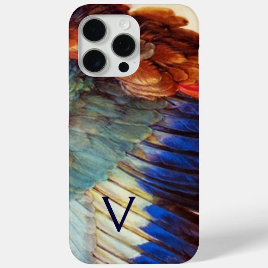 WING FEATHERS OF THE EUROPEAN ROLLER MONOGRAM Case-Mate iPhone HÜLLE (Rückseite)