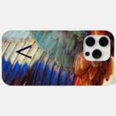 WING FEATHERS OF THE EUROPEAN ROLLER MONOGRAM Case-Mate iPhone HÜLLE (Rückseite (Horizontal))