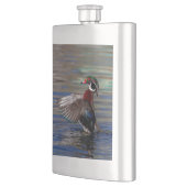 Wing Flapping Wood Duck Flachmann (Links)