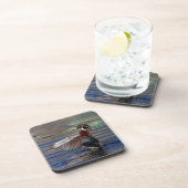 Wing Flapping Wood Duck Getränkeuntersetzer (Rechte Seite)