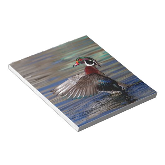 Wing Flapping Wood Duck Notizblock (angewinkelt)