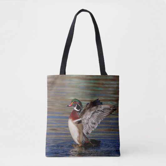 Wing Flapping Wood Duck Tasche (Vorderseite)