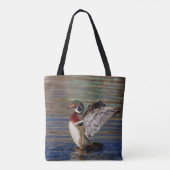 Wing Flapping Wood Duck Tasche (Rückseite)