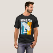 Wing Foil Retro Wing Surfer Foil T-Shirt (Vorne ganz)