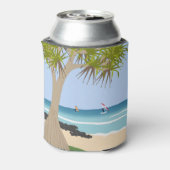 Wing Foil Surfers Pandanus Tree am Strand Dosenkühler (Kanne Rückseite)