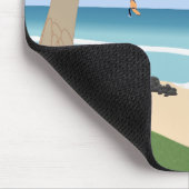 Wing Foil Surfers Pandanus Tree am Strand Mousepad (Ecke)