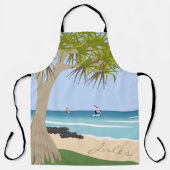 Wing Foil Surfers Pandanus Tree at Beach hinzufüge Schürze (Vorderseite)