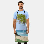 Wing Foil Surfers Pandanus Tree at Beach hinzufüge Schürze (Getragen)