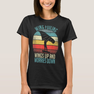 Wing-Foil Wing Surf Wingfoiling Folie Foilboar T-Shirt