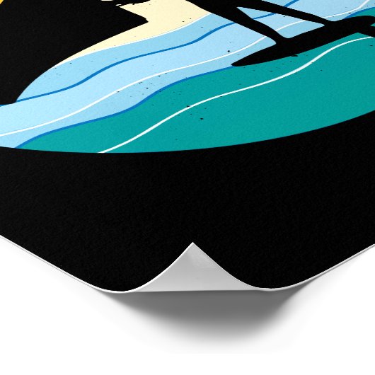 Wing Foiling Hydrofoil Surfing Surf Wassersport Poster (Ecke)