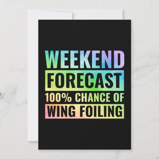 Wing Foiling Hydrofolie Surfen Surf Wassersport Karte (Vorderseite)