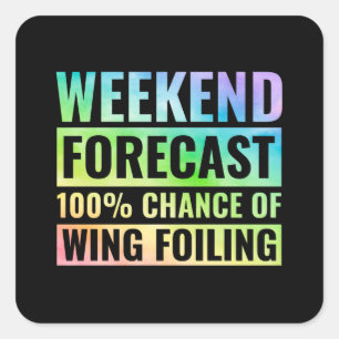 Wing Foiling Hydrofolie Surfen Surf Wassersport Quadratischer Aufkleber