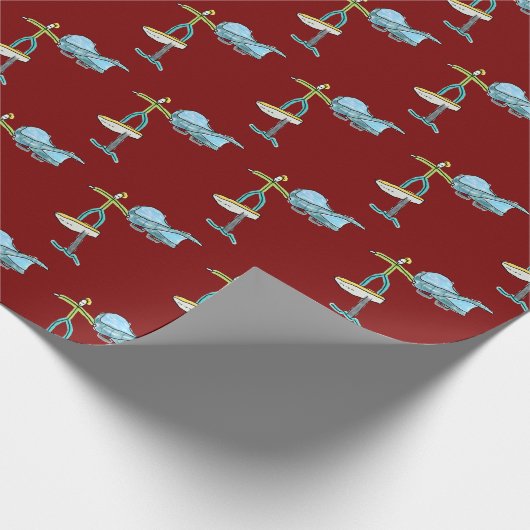 Wing Foiling Stickman Geschenkpapier (Ecke)