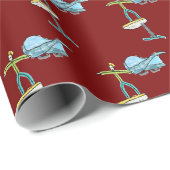 Wing Foiling Stickman Geschenkpapier (Rolleneckpunkt)