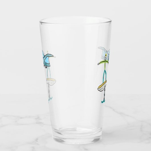 Wing Foiling Stickman Glas (Rechts)