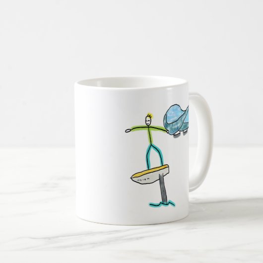 Wing Foiling Stickman Kaffeetasse (VorderseiteRechts)