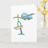 Wing Foiling Stickman Karte (Gelbe Blume)