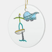 Wing Foiling Stickman Keramik Ornament (Links)