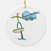 Wing Foiling Stickman Keramik Ornament (Hinten)