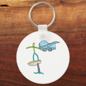 Wing Foiling Stickman Schlüsselanhänger (Vorderseite)