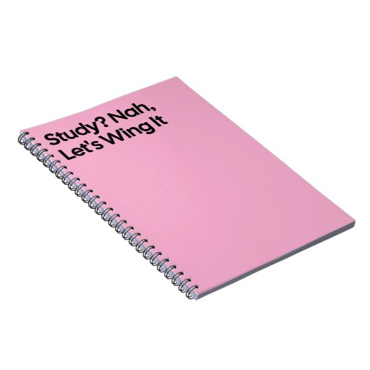 Wing It Funny Study Notebook Notizblock (Rechte Seite)